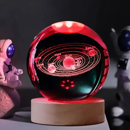 Lampe de Nuit Cristal Gravé 3D – Un Éclairage Magique pour votre Intérieur