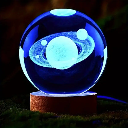 Lampe de Nuit Cristal Gravé 3D – Un Éclairage Magique pour votre Intérieur