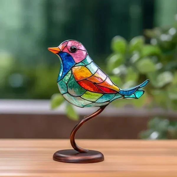 Oiseaux en Verre Coloré pour une Décoration Intérieure Raffinée