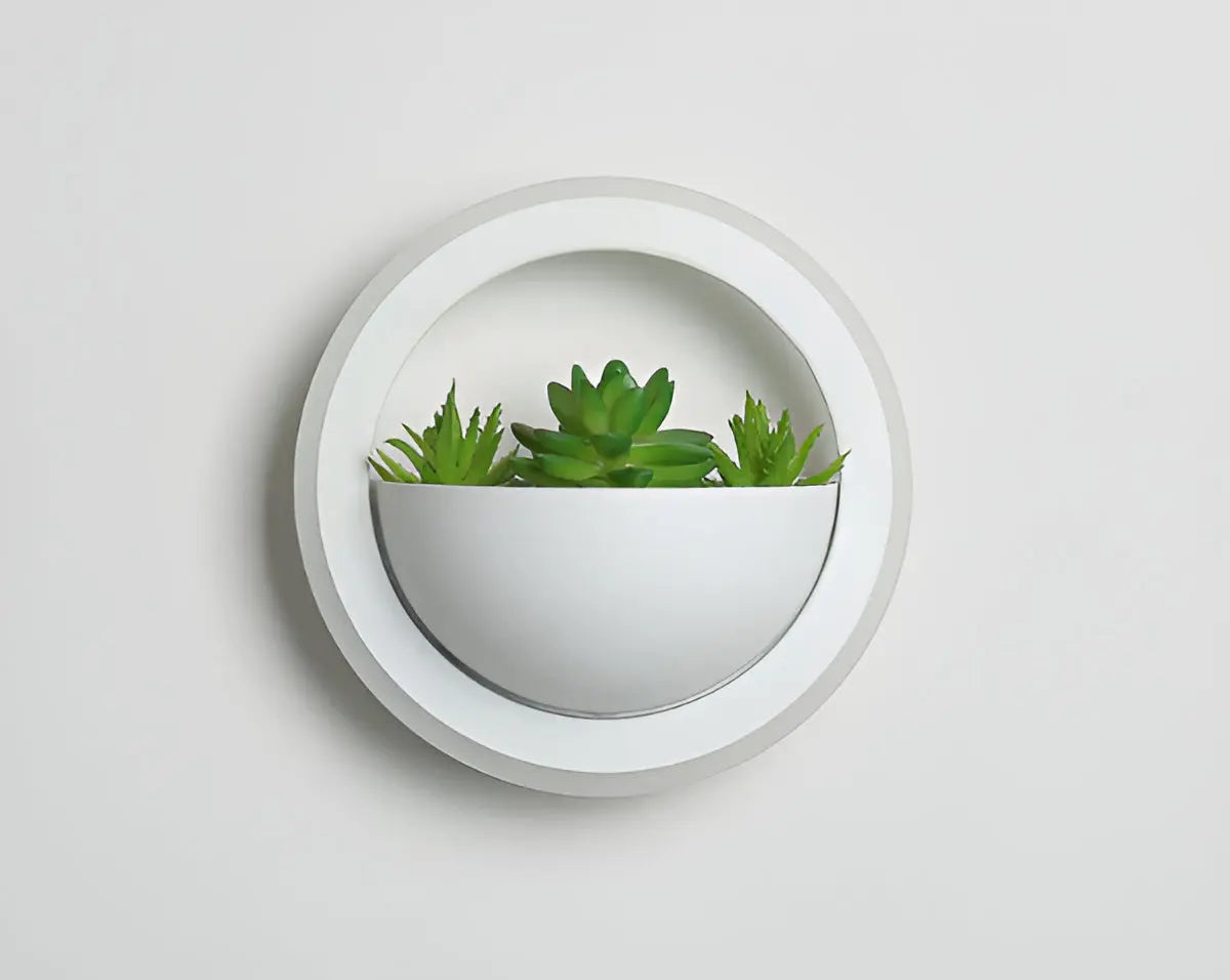 Applique Minimaliste avec Plantes Artificielles Scandinaves pour une Lueur Élégante