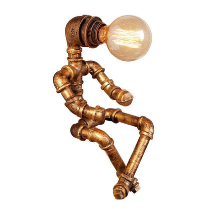 Lampe Robot Industrielle Originale avec Cadre en Fer