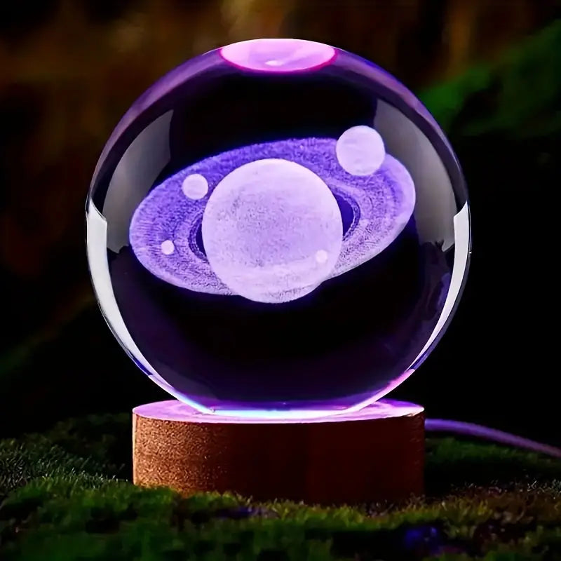 Lampe de Nuit Cristal Gravé 3D – Un Éclairage Magique pour votre Intérieur