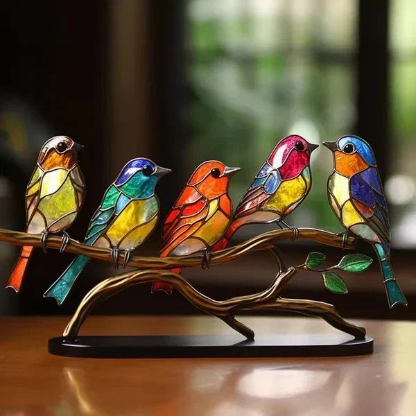 Oiseaux en Verre Coloré pour une Décoration Intérieure Raffinée