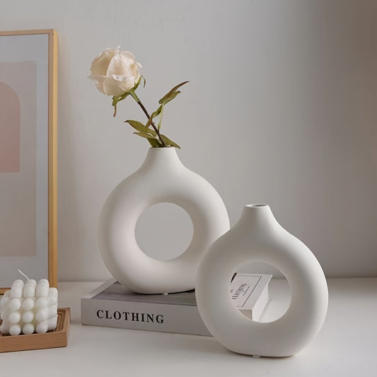 Vase en plastique chic en forme de beignet