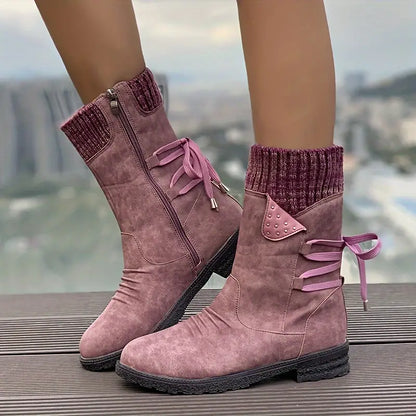 Boots Orthopédiques Femme – Fermeture éclair latérale à nouer