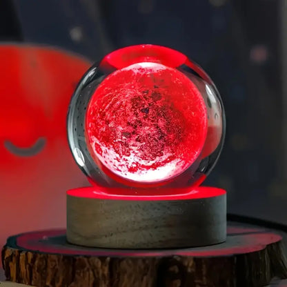 Lampe de Nuit Cristal Gravé 3D – Un Éclairage Magique pour votre Intérieur