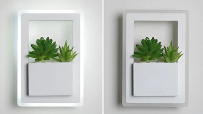 Applique Minimaliste avec Plantes Artificielles Scandinaves pour une Lueur Élégante