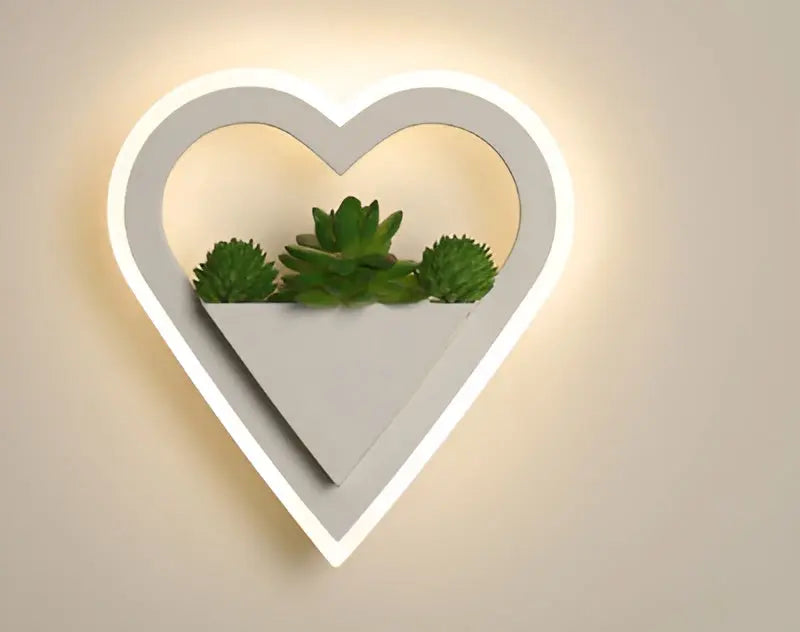 Applique Minimaliste avec Plantes Artificielles Scandinaves pour une Lueur Élégante