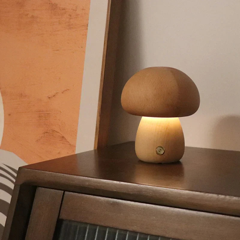 Mushlume - Lampe Champignon Mystique en Bois