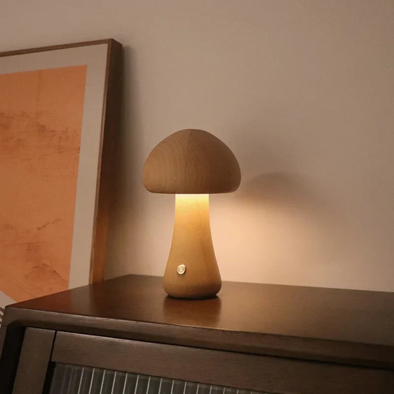 Mushlume - Lampe Champignon Mystique en Bois