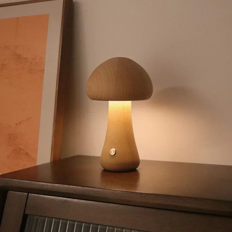 Mushlume - Lampe Champignon Mystique en Bois