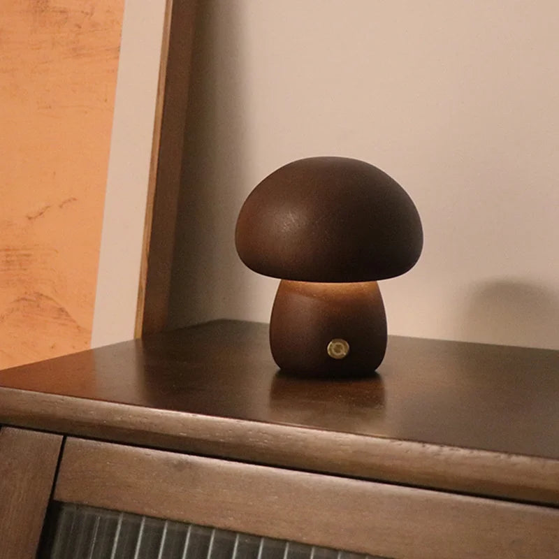 Mushlume - Lampe Champignon Mystique en Bois