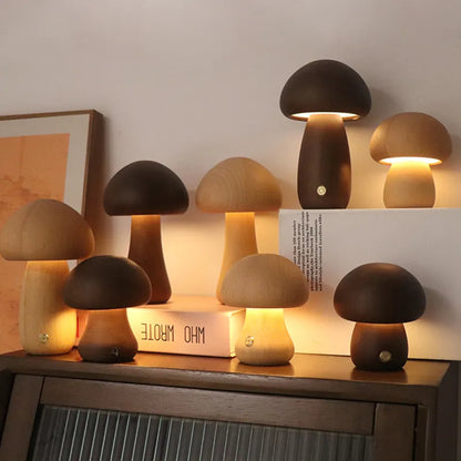 Mushlume - Lampe Champignon Mystique en Bois