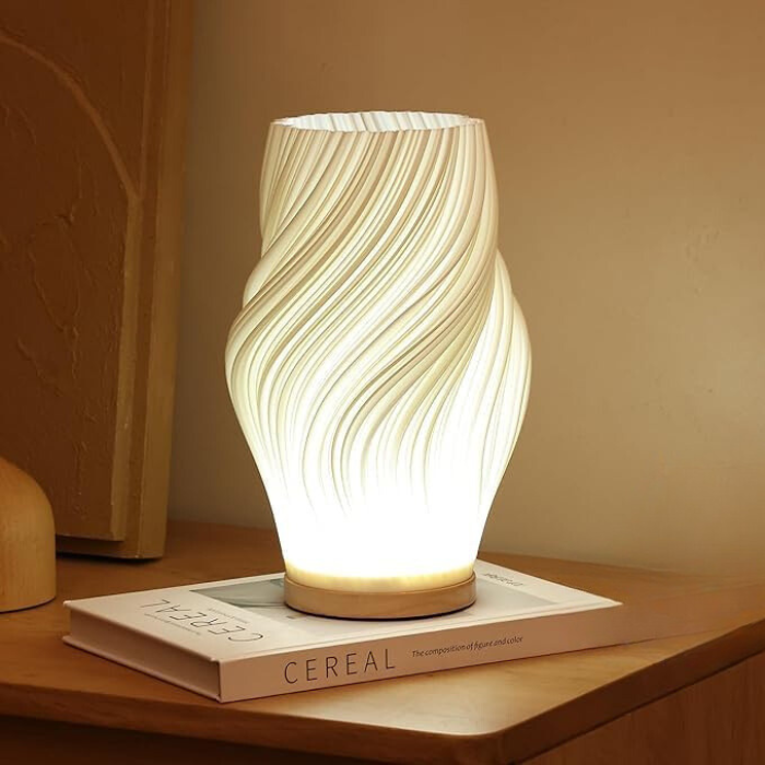 Crête des Vagues Sereine – Une Lampe LED Inspirée par la Nature