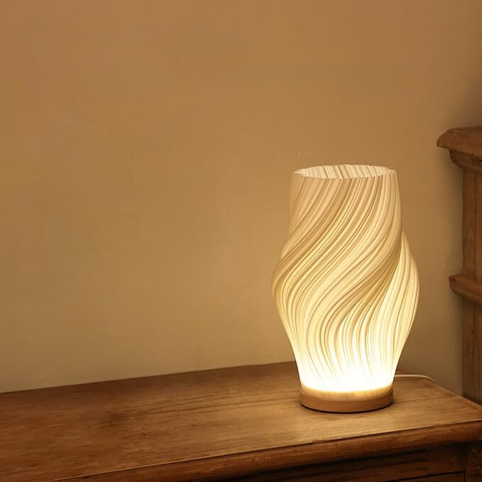 Crête des Vagues Sereine – Une Lampe LED Inspirée par la Nature