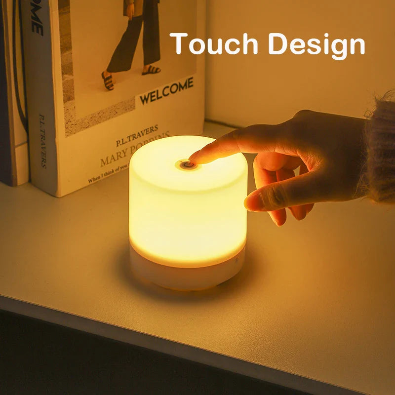 Lampe de Chevet Lumina - Gradation Tactile USB | Veilleuse LED Sans Fil