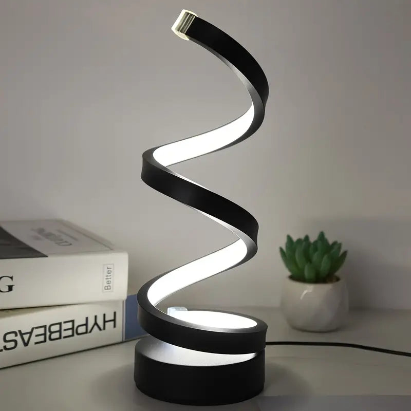 Lampe de Table LED en Spirale au Design Moderne (À Intensité Variable)