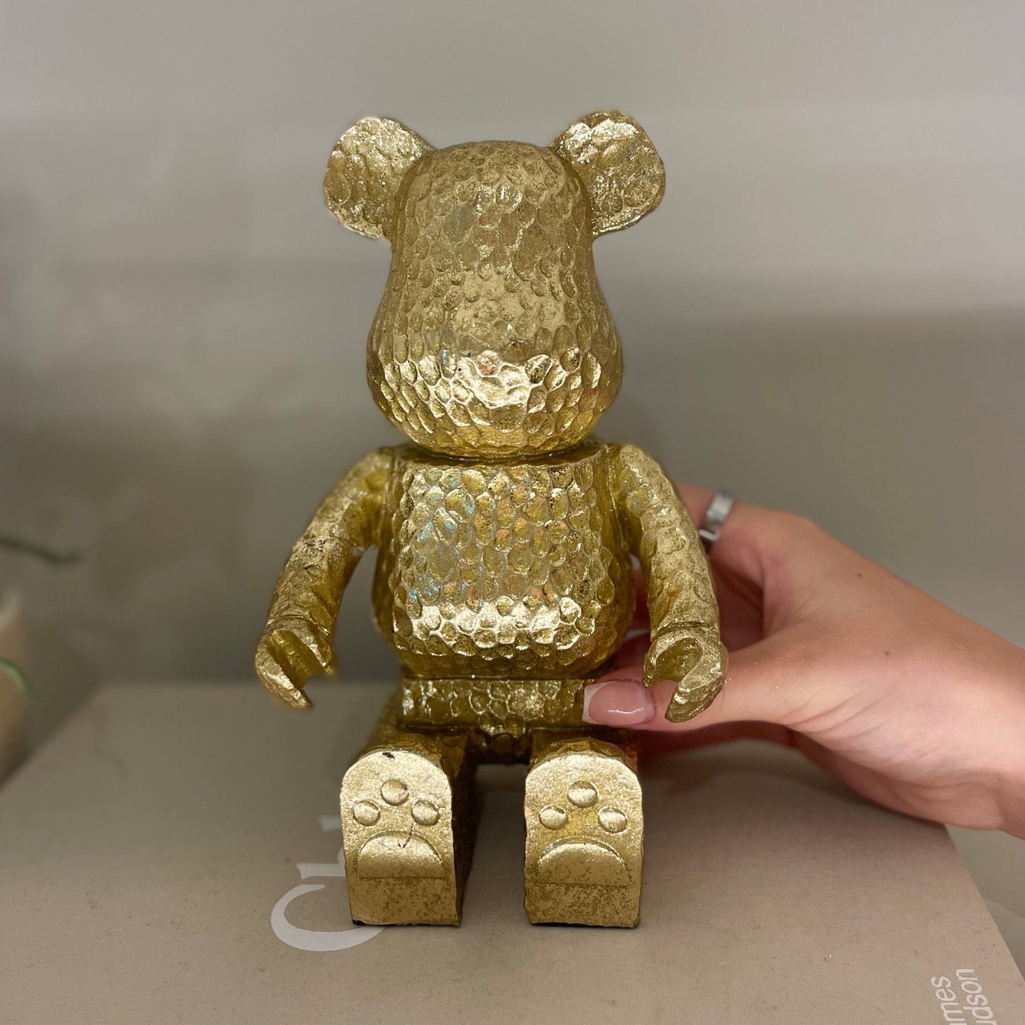 Decorative Gold Sitting Bear Ornament